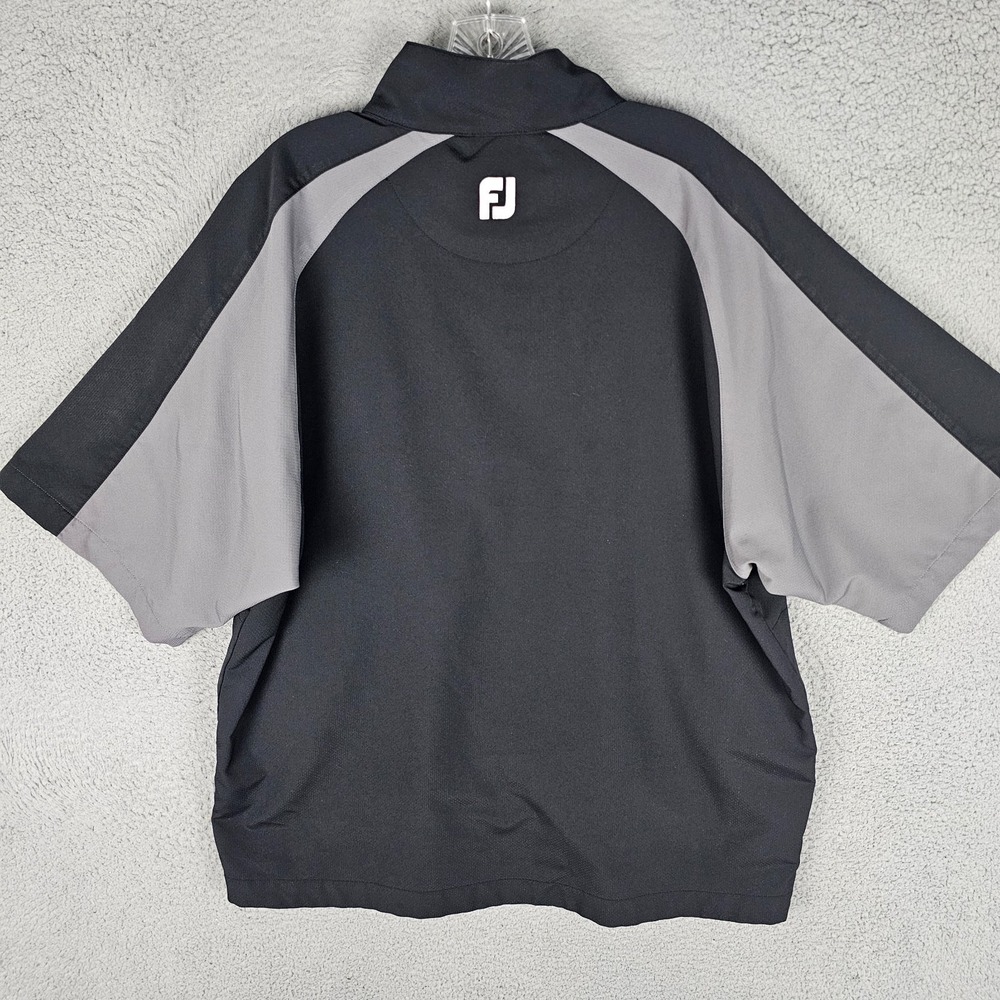 FootJoy Windbreaker Jacket Mens Large Performance Short Sleeve 1/4 Zip Pullover - Picture 2 of 10